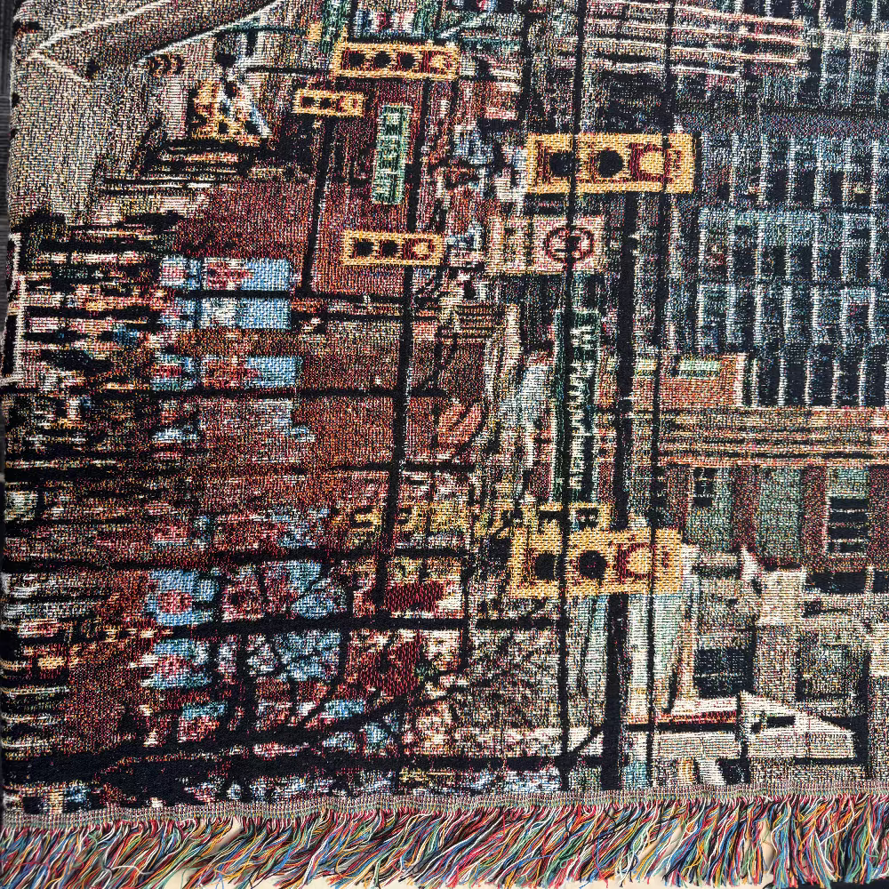 Vancouver West Broadway Woven Blanket