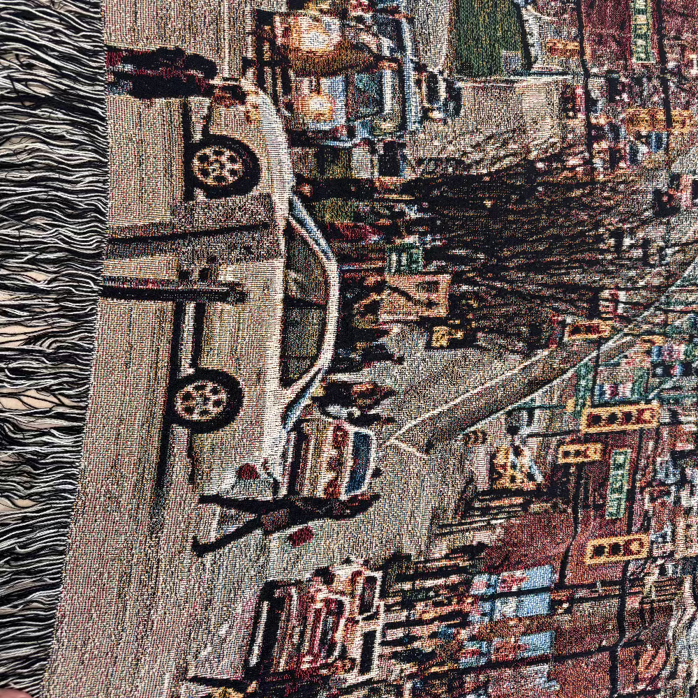 Vancouver West Broadway Woven Blanket