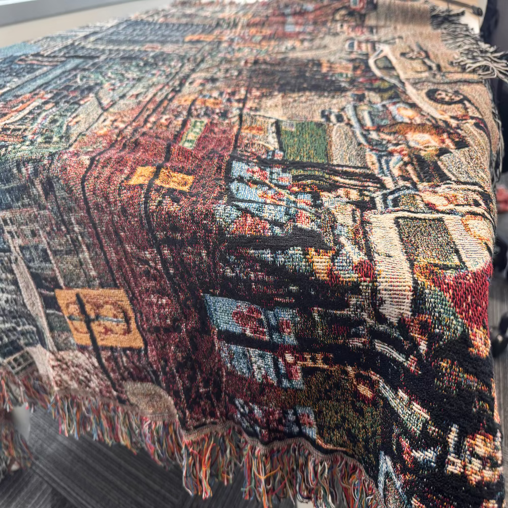 Vancouver West Broadway Woven Blanket